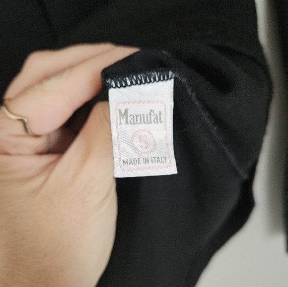 Vintage  Wool + acrylic longsleeve black shirt, size 5 - Picture 4 of 7